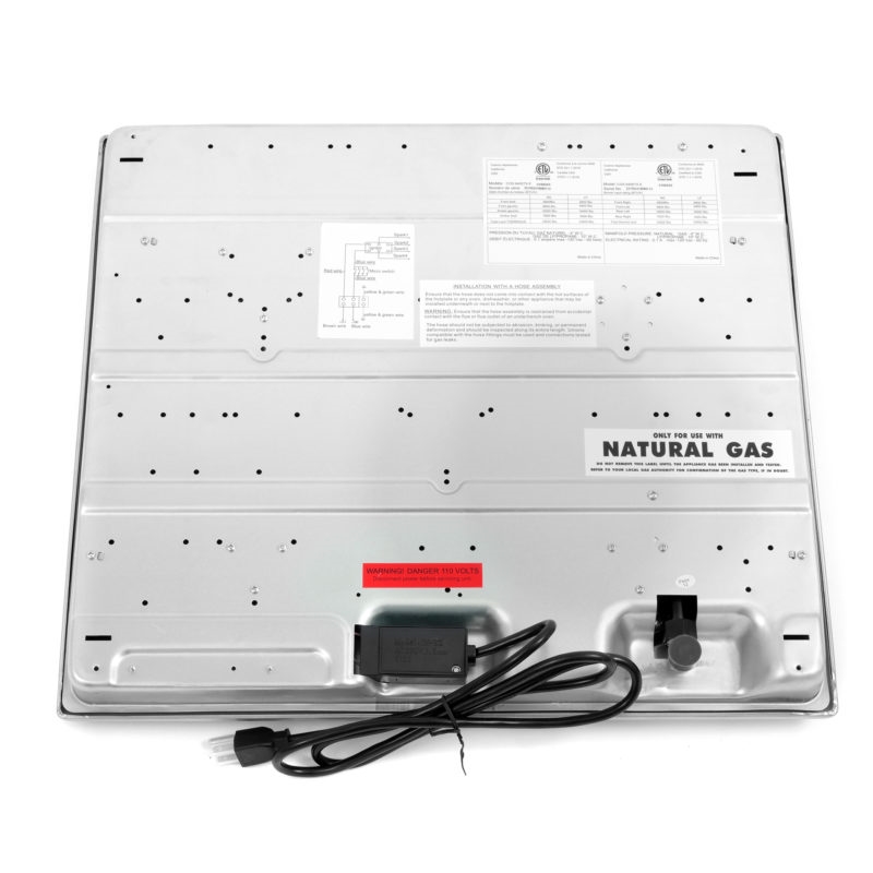 Pemberly Row 24 in. Stainless Steel Drop-In Gas Cooktop in Silver with 4 Burners