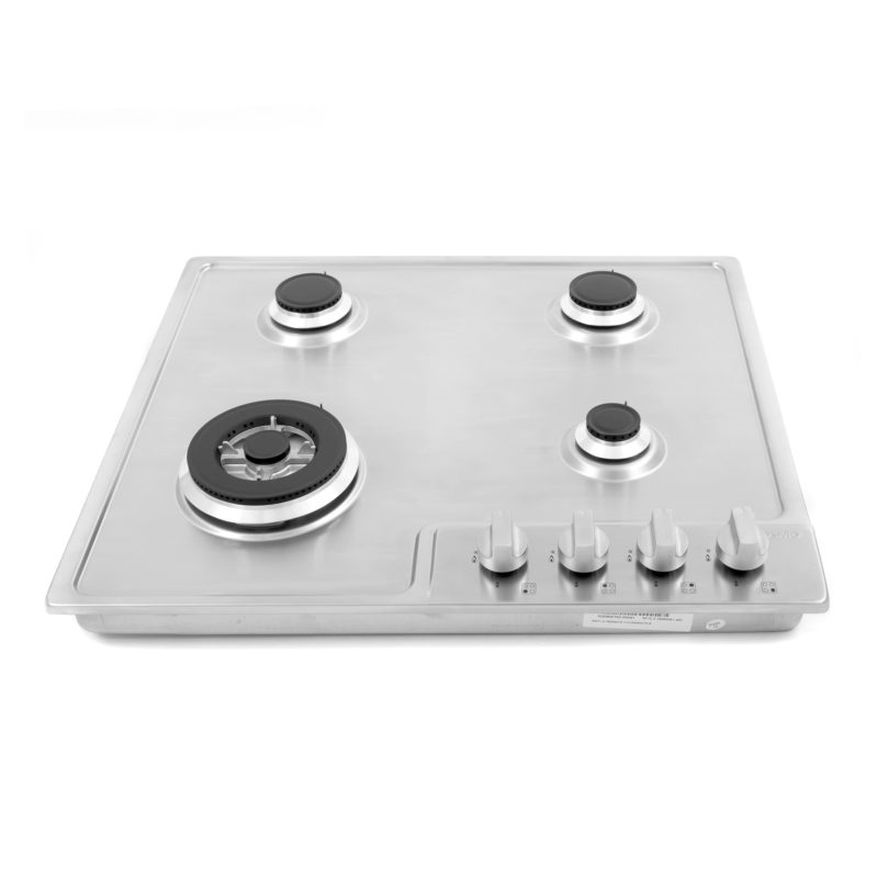 Pemberly Row 24 in. Stainless Steel Drop-In Gas Cooktop in Silver with 4 Burners