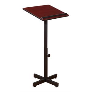 Pemberly Row Portable Presentation Metal Lectern Stand in Mahogany