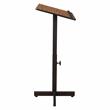 Pemberly Row Portable Presentation Metal Lectern Stand in Medium Oak
