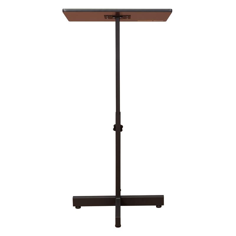 Pemberly Row Portable Presentation Metal Lectern Stand in Medium Oak