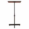 Pemberly Row Portable Presentation Metal Lectern Stand in Medium Oak