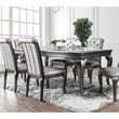 Pemberly Row Contemporary Wood Extendable Dining Table in Gray