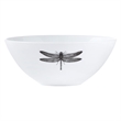Pemberly Row Contemporary Porcelain Dinner Set 16 Piece Dragonfly