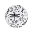 Pemberly Row Contemporary Porcelain Dinner Set 16 Piece Dragonfly