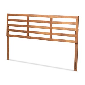Pemberly Row Modern Walnut Finished Wood King Size Headboard