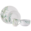 Pemberly Row Porcelain Dinner Set 16 Piece Porcelain Foliage