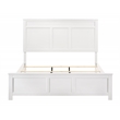 Pemberly Row 4-Piece Wood King Bedroom Set with Nightstand in White