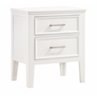 Pemberly Row 4-Piece Wood King Bedroom Set with Nightstand in White