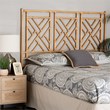 Pemberly Row Bohemian Natural Rattan Queen Size Standalone Headboard
