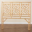 Pemberly Row Bohemian Natural Rattan Queen Size Standalone Headboard