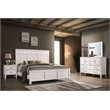 Pemberly Row 4-Piece Wood Queen Bedroom Set with Nightstand in White