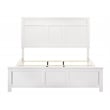 Pemberly Row 4-Piece Wood Cal King Bedroom Set with Nightstand in White