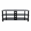 Pemberly Row Transitional Steel and Glass TV Stand for 39