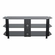 Pemberly Row Transitional Steel and Glass TV Stand for 39