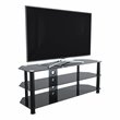 Pemberly Row Transitional Steel and Glass TV Stand for 39