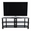 Pemberly Row Transitional Steel and Glass TV Stand for 39