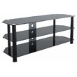 Pemberly Row Transitional Steel and Glass TV Stand for 39