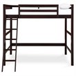 Pemberly Row Contemporary Wood Full Loft Bed in Espresso Finish