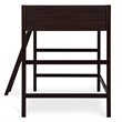 Pemberly Row Contemporary Wood Full Loft Bed in Espresso Finish