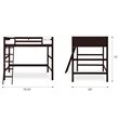 Pemberly Row Contemporary Wood Full Loft Bed in Espresso Finish