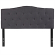 Pemberly Row Modern Tufted Full Panel Headboard in Dark Gray