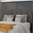 Pemberly Row Modern Tufted Full Panel Headboard in Dark Gray