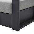 Pemberly Row Modern Fabric/Aluminum Outdoor Armchair in Gray