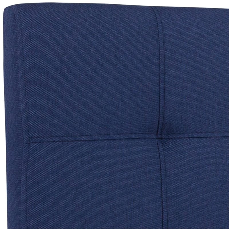 Pemberly Row Contemporary Tufted Full Panel Headboard in Navy
