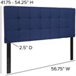Pemberly Row Contemporary Tufted Full Panel Headboard in Navy