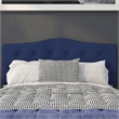 Pemberly Row Contemporary Tufted Full Panel Headboard in Navy