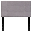 Pemberly Row Modern Twin Fabric Panel Headboard in Light Gray