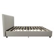 Pemberly Row Modern Upholstered Queen Bed in Light Gray Linen