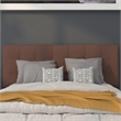 Pemberly Row Modern Tufted Full Panel Headboard in Dark Brown
