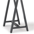Pemberly Row Industrial 50 inch Wide Solid WALNUT Wood and Metal Small Desk