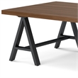 Pemberly Row Industrial 48 inch Wide Solid WALNUT Wood and Metal Coffee Table