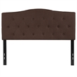 Pemberly Row Modern Tufted Full Panel Headboard in Dark Brown
