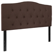 Pemberly Row Modern Tufted Full Panel Headboard in Dark Brown
