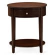 Pemberly Row Modern Asian Wood Nightstand in Antique Mahogany