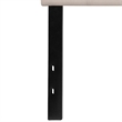 Pemberly Row Contemporary King Fabric Panel Headboard in Beige