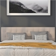 Pemberly Row Contemporary King Fabric Panel Headboard in Beige