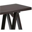 Pemberly Row Contemporary Console Table in Dark Chestnut Brown