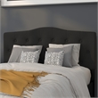 Pemberly Row Contemporary Tufted Full Panel Headboard in Black