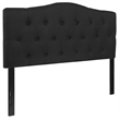 Pemberly Row Contemporary Tufted Full Panel Headboard in Black