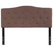 Pemberly Row Contemporary Tufted Full Panel Headboard in Camel