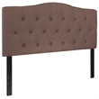 Pemberly Row Contemporary Tufted Full Panel Headboard in Camel
