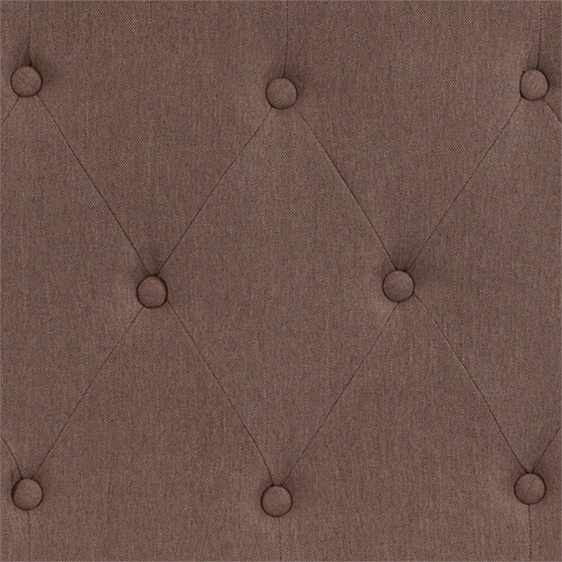 Pemberly Row Contemporary Tufted King Panel Headboard in Camel