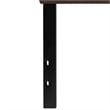 Pemberly Row Modern Queen Fabric Panel Headboard in Dark Brown
