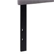 Pemberly Row Modern Queen Fabric Panel Headboard in Light Gray