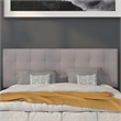 Pemberly Row Modern Queen Fabric Panel Headboard in Light Gray